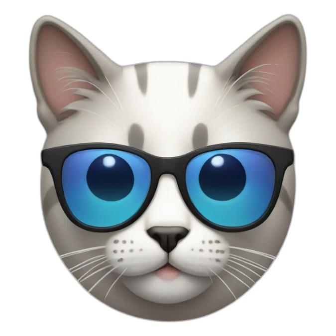 Cat with sunglasses sticker