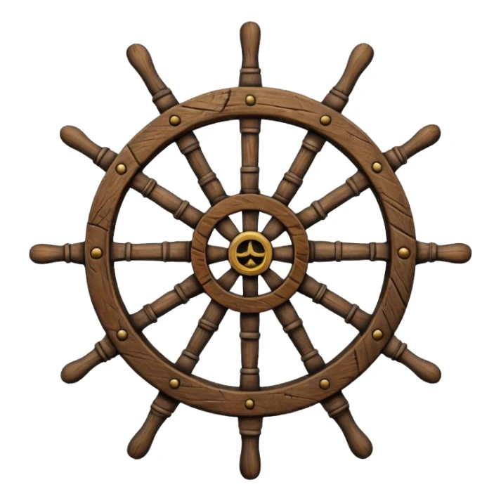 pirate ship wheel sticker