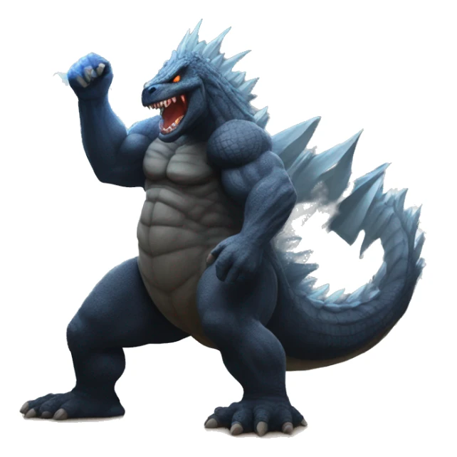 strong Lightning godzilla at gym sticker