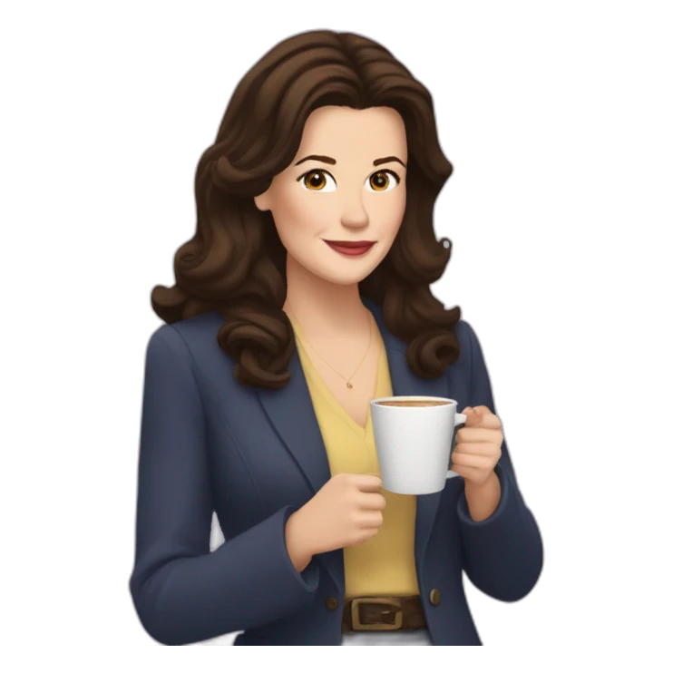 Lorelai Gilmore drinking coffee sticker
