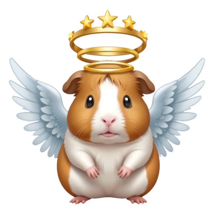 Guinea pig with angel halo  sticker