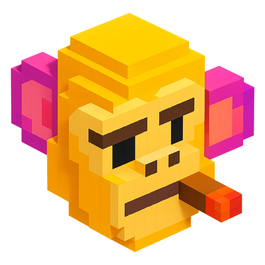 monkey with cigar sticker