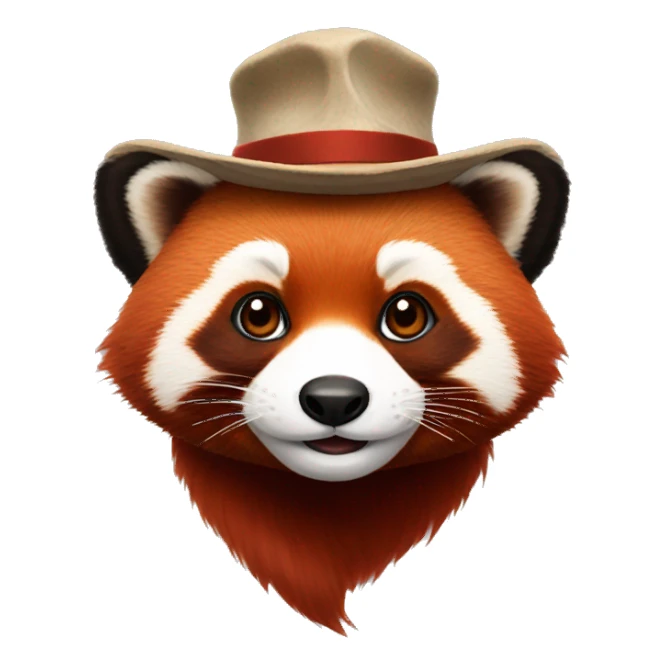 Red Panda wearing a hat sticker