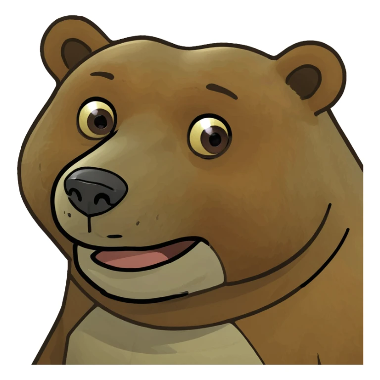 Brown bear  sticker