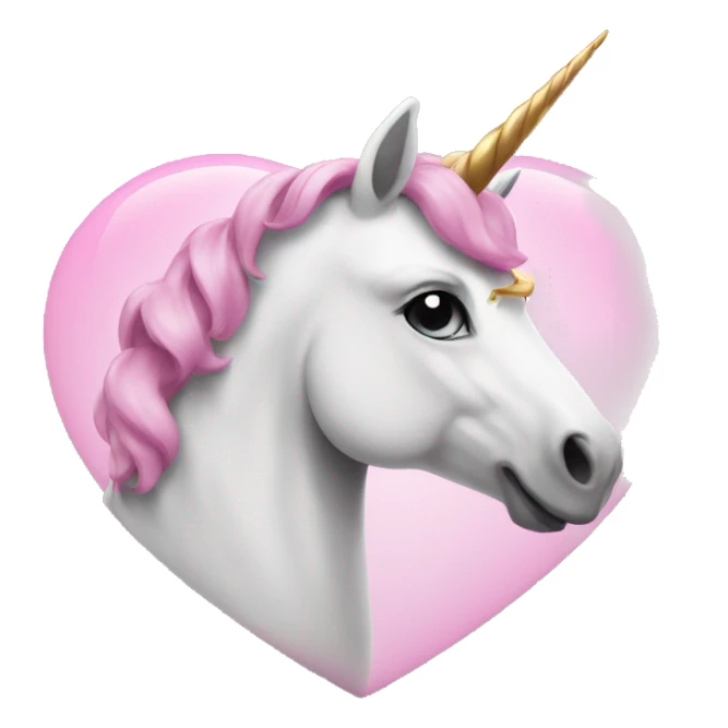 heart with a unicorn sticker