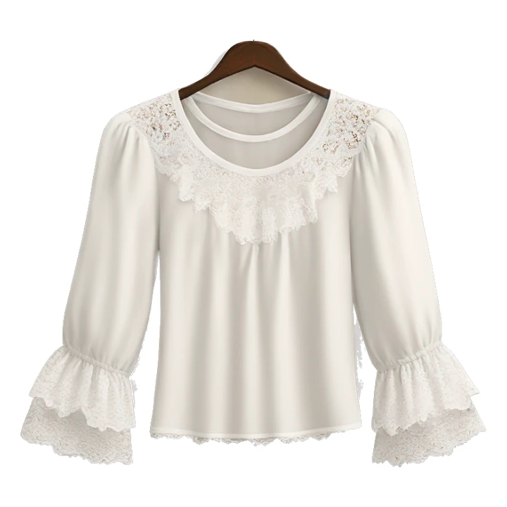 Cute top with lace sticker