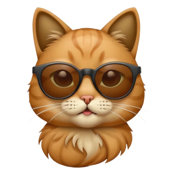 Cat wearing sunglasses sticker
