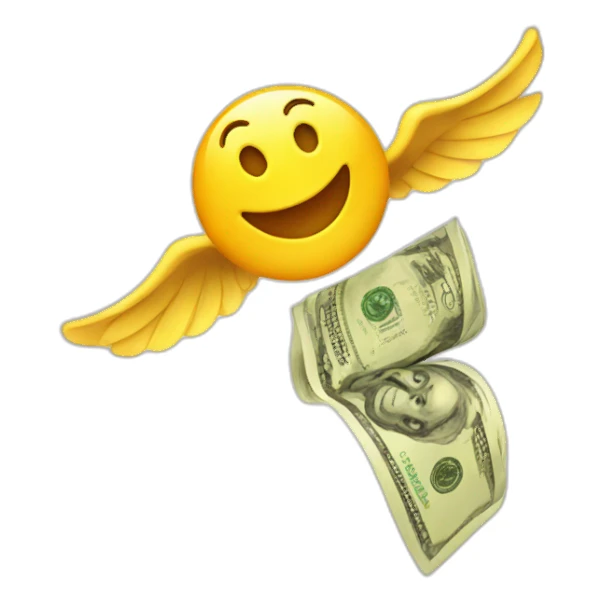 flying money shineing sticker