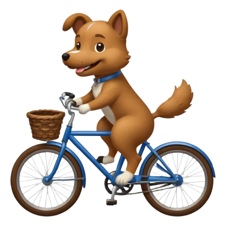 dog cyclist sticker