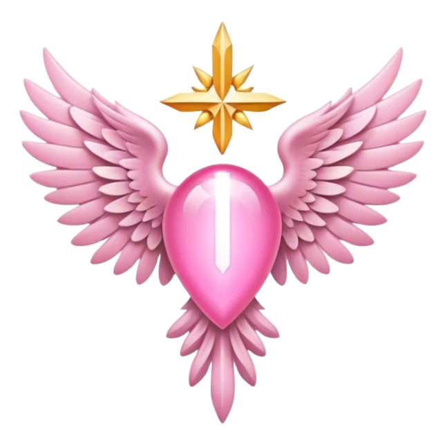 6 wings emblem holy light pink sticker