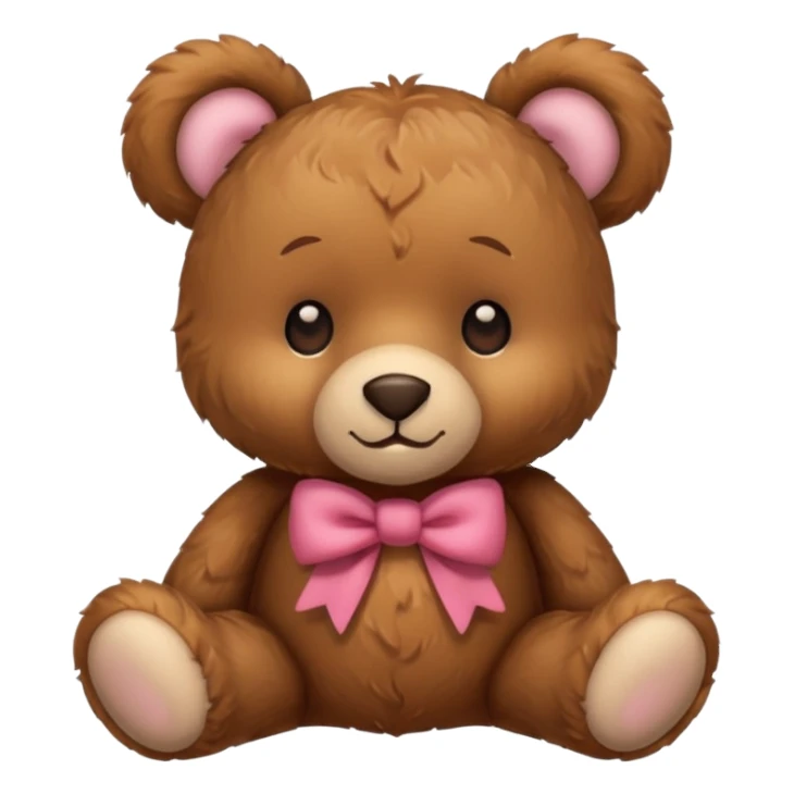 cute teddy bear with bows on both the ears sticker