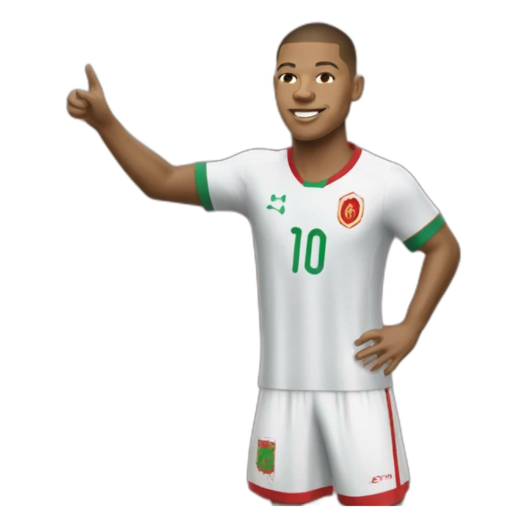 Mbappé with Morocco shirt sticker