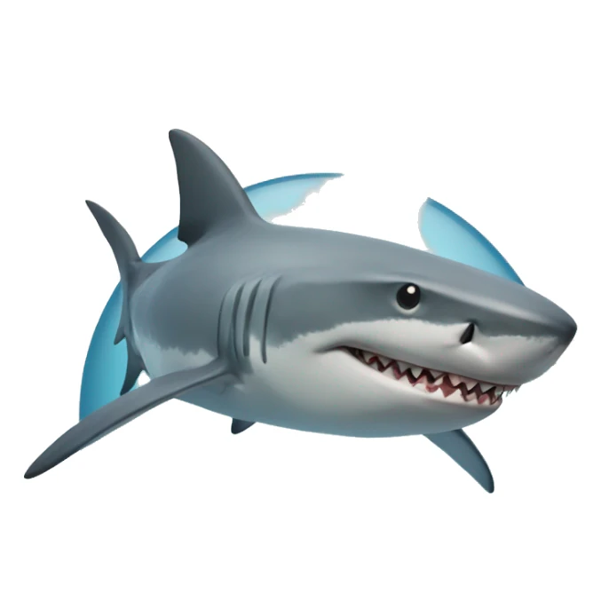 Shark with a top snapchat sticker
