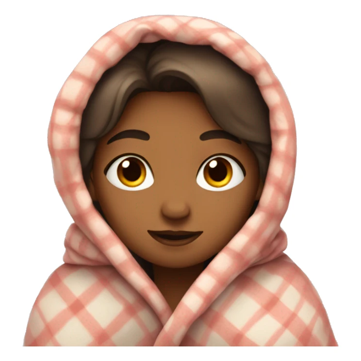 Girl cozy rapped in a blanket sticker