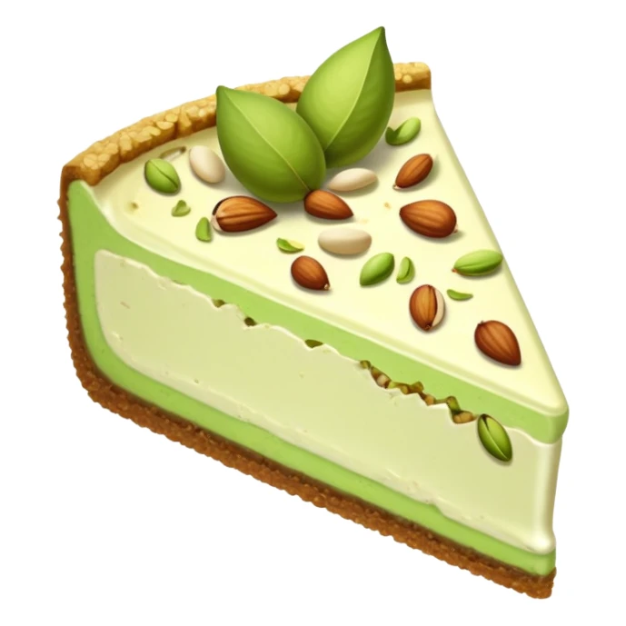 Pistachio almond cheesecake slice sticker
