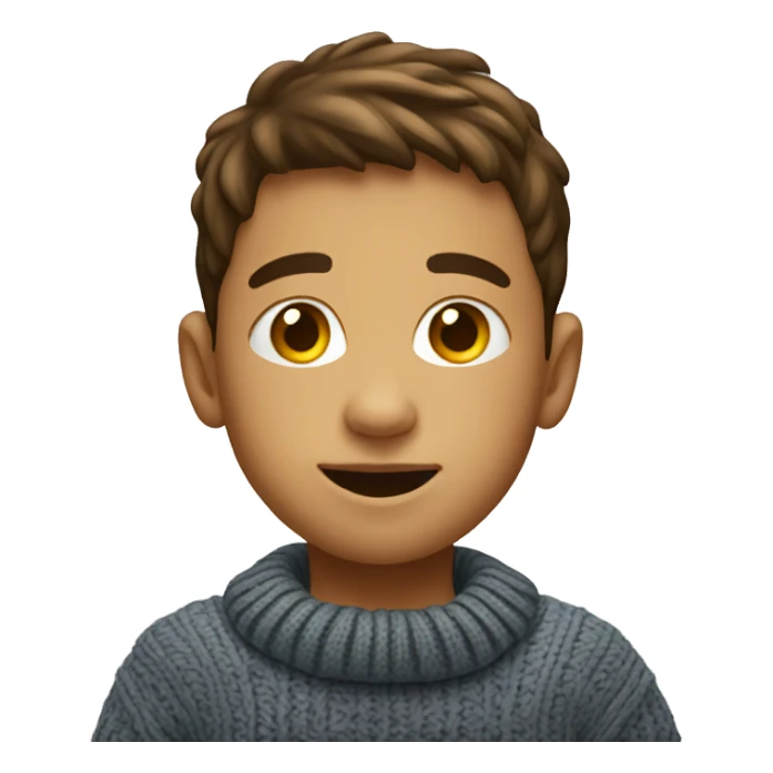 Little kid with a sweater sticker