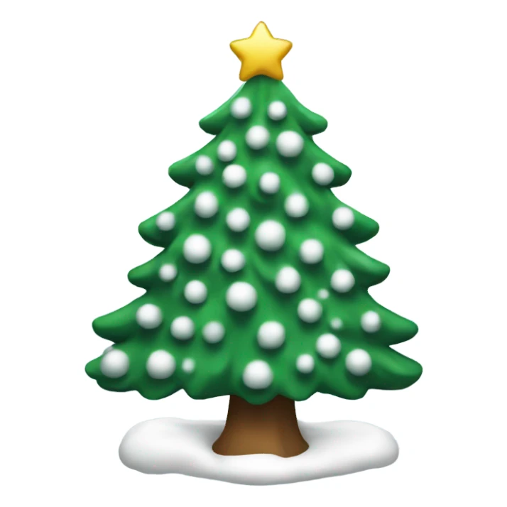 snowy Christmas tree sticker