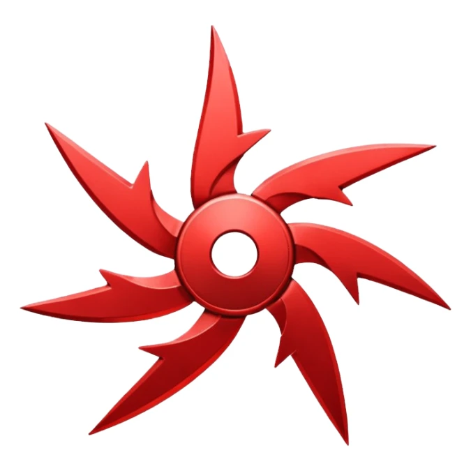 red shuriken emoji sticker