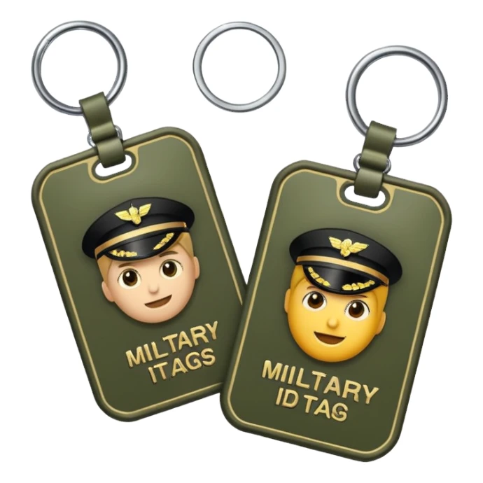 Military ID tags  sticker