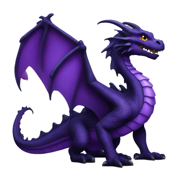 Big purple black scaled dragon sticker