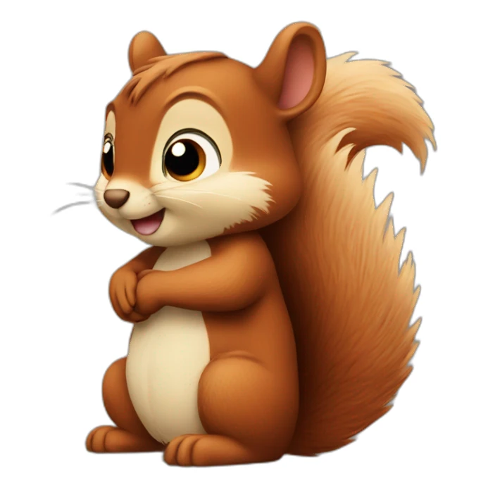 squirrel hugging sticker