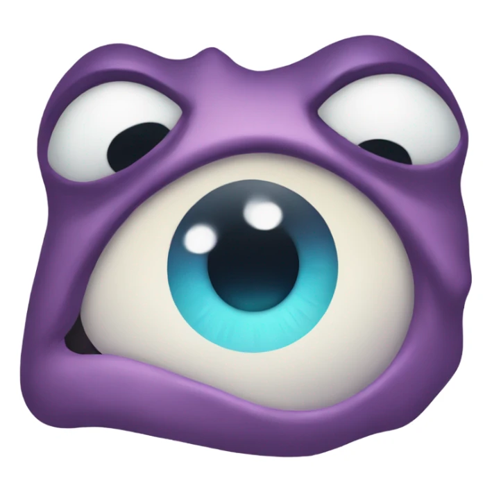 a one eye monster crying with one tear sticker