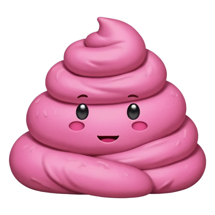 Pink poop sticker
