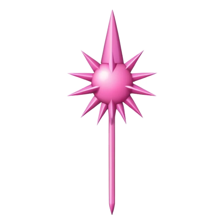 pink wand with spikes sticker