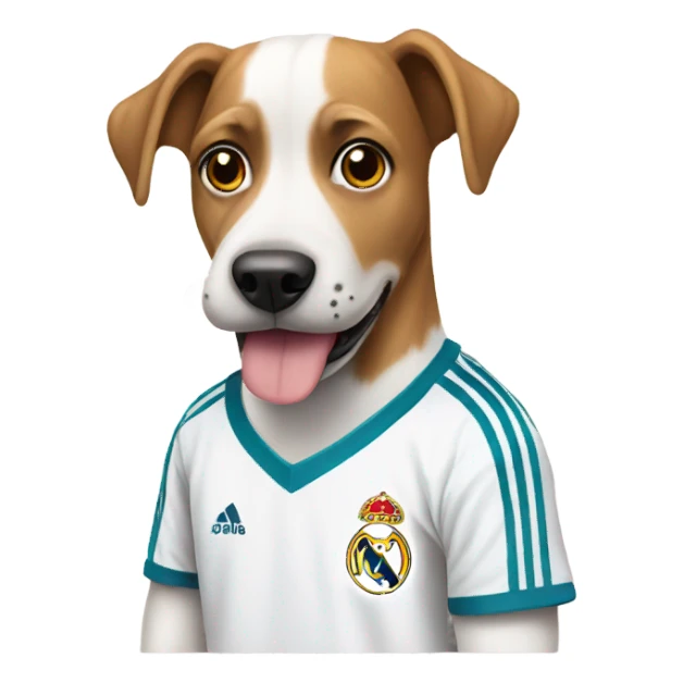 Dog in Real Madrid jersey  sticker