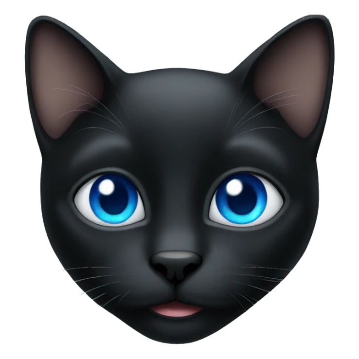 Black cat with blue eyes sticker