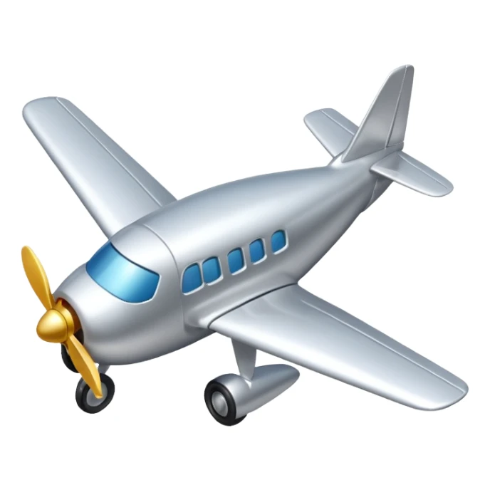 all silver toy plane sticker