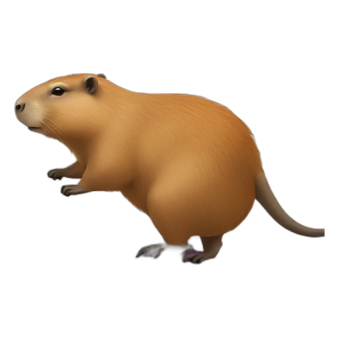 capybara riding a onewheel skateboard sticker