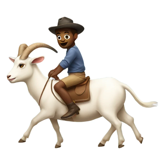 Draw an egg riding a goat sticker