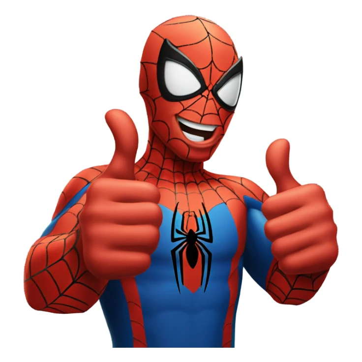 Spiderman with thumbs up  sticker