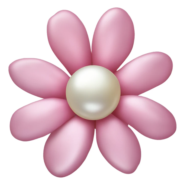 Pearl light pink flower sticker