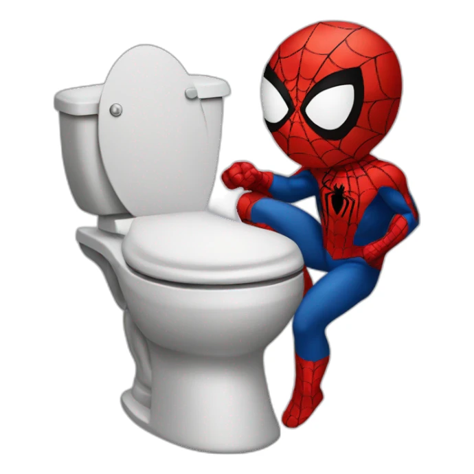 spiderman-taking-a-poop sticker