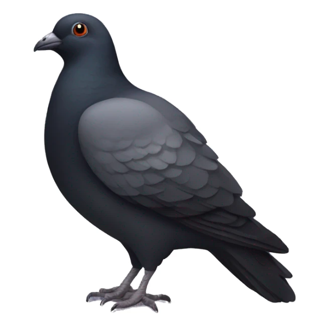 Black pigeon sticker