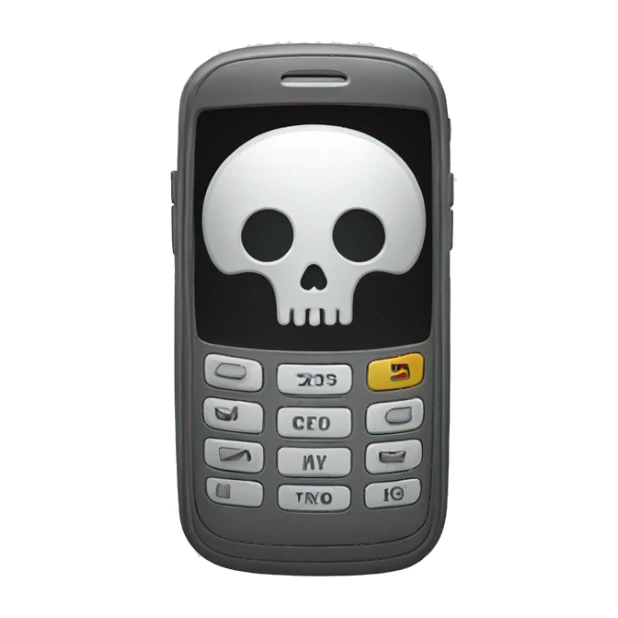 dead cellphone sticker