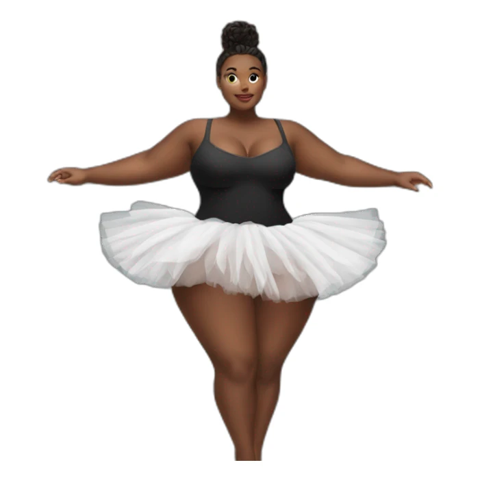curvy-beauty-black-tutu view from below sticker