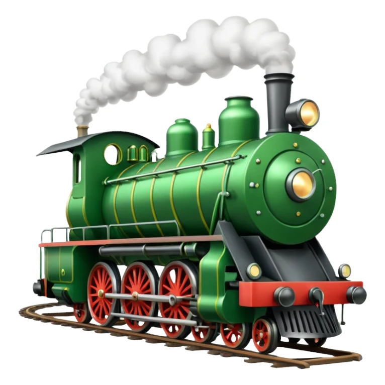 Create a green steam train sticker
