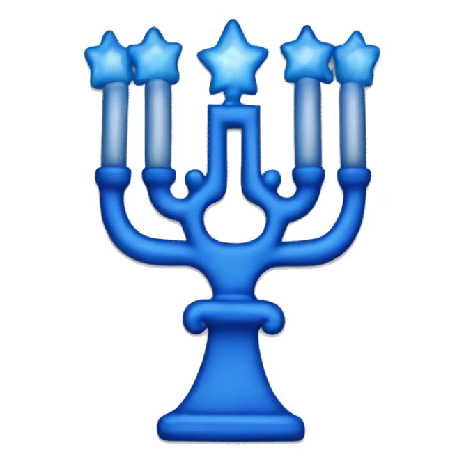 blue menorah sticker