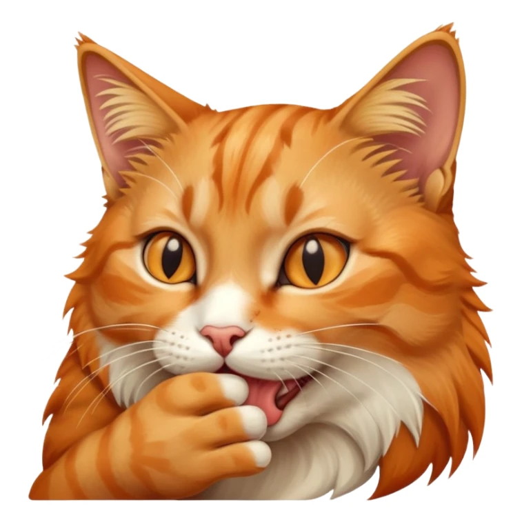 cat licking its paw sticker