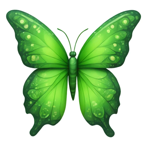 Green butterfly sticker