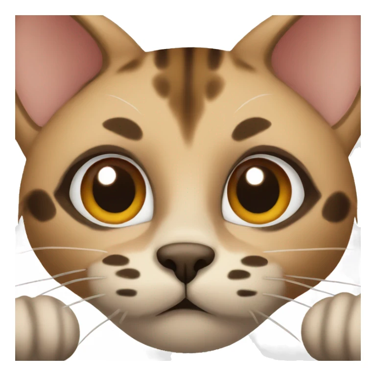 cat with brown and black spots sticker