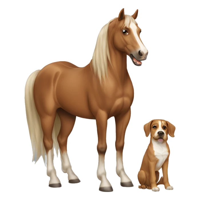 horse with two dogs sticker