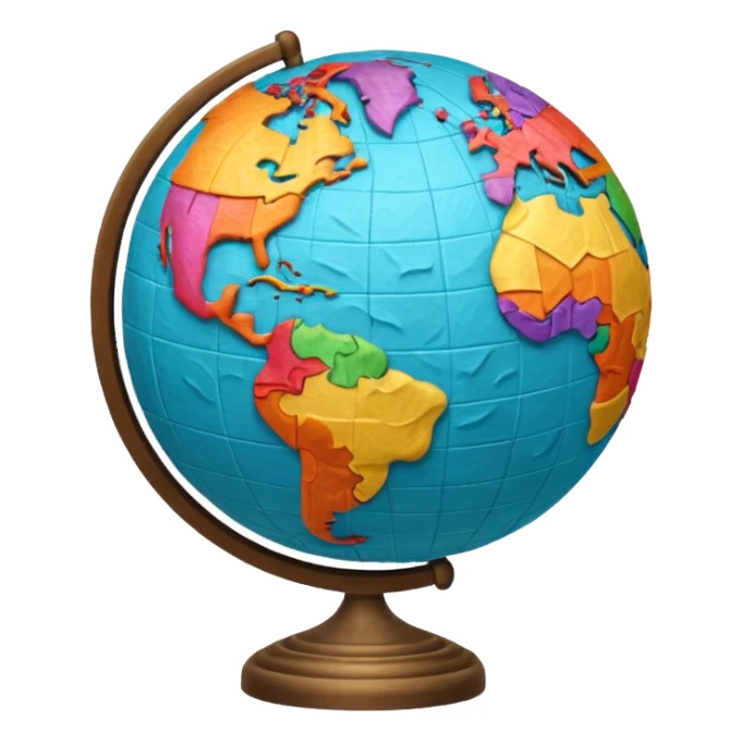 Papier-Mâché Globe sticker
