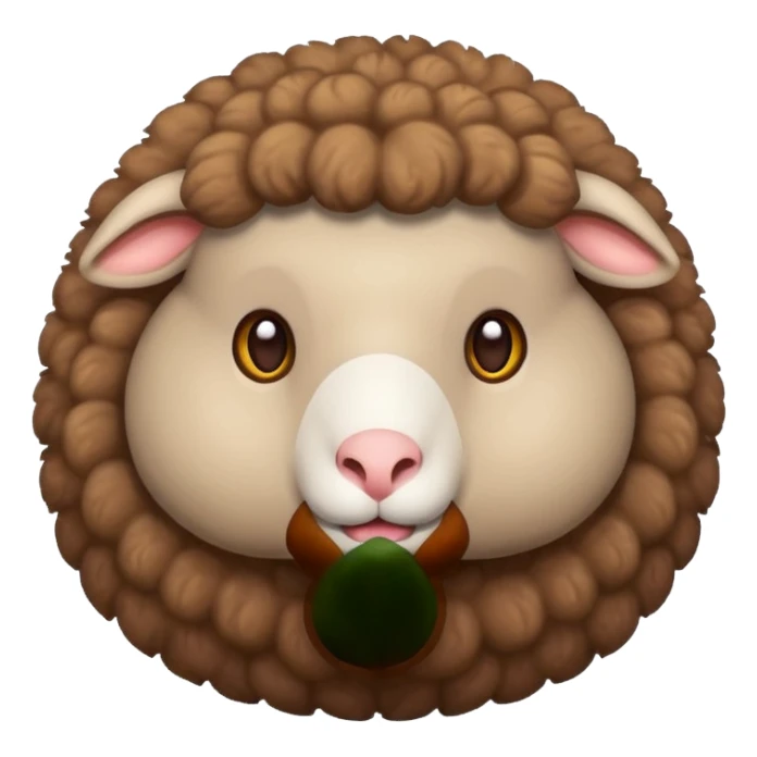 brown sheep emoji sticker