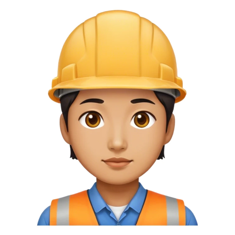 photorealistic korean worker sticker