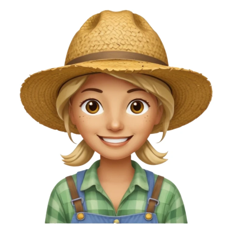female farmer sticker