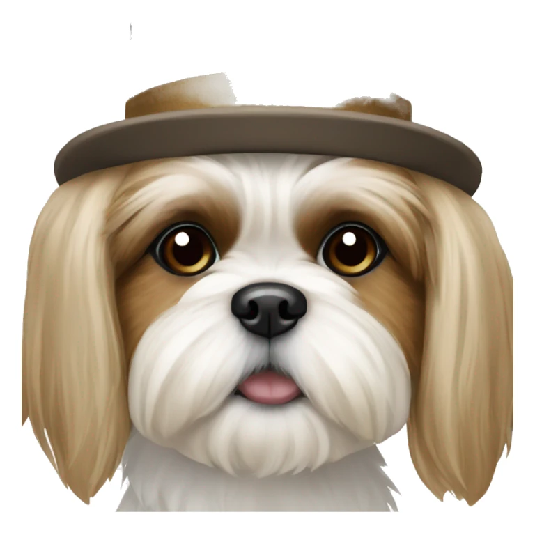 Shih tzu with hat sticker